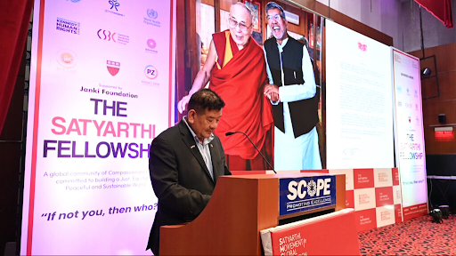 Representative of the Bureau of His Holiness the Dalai Lama Attends Launch of Satyarthi Fellowship